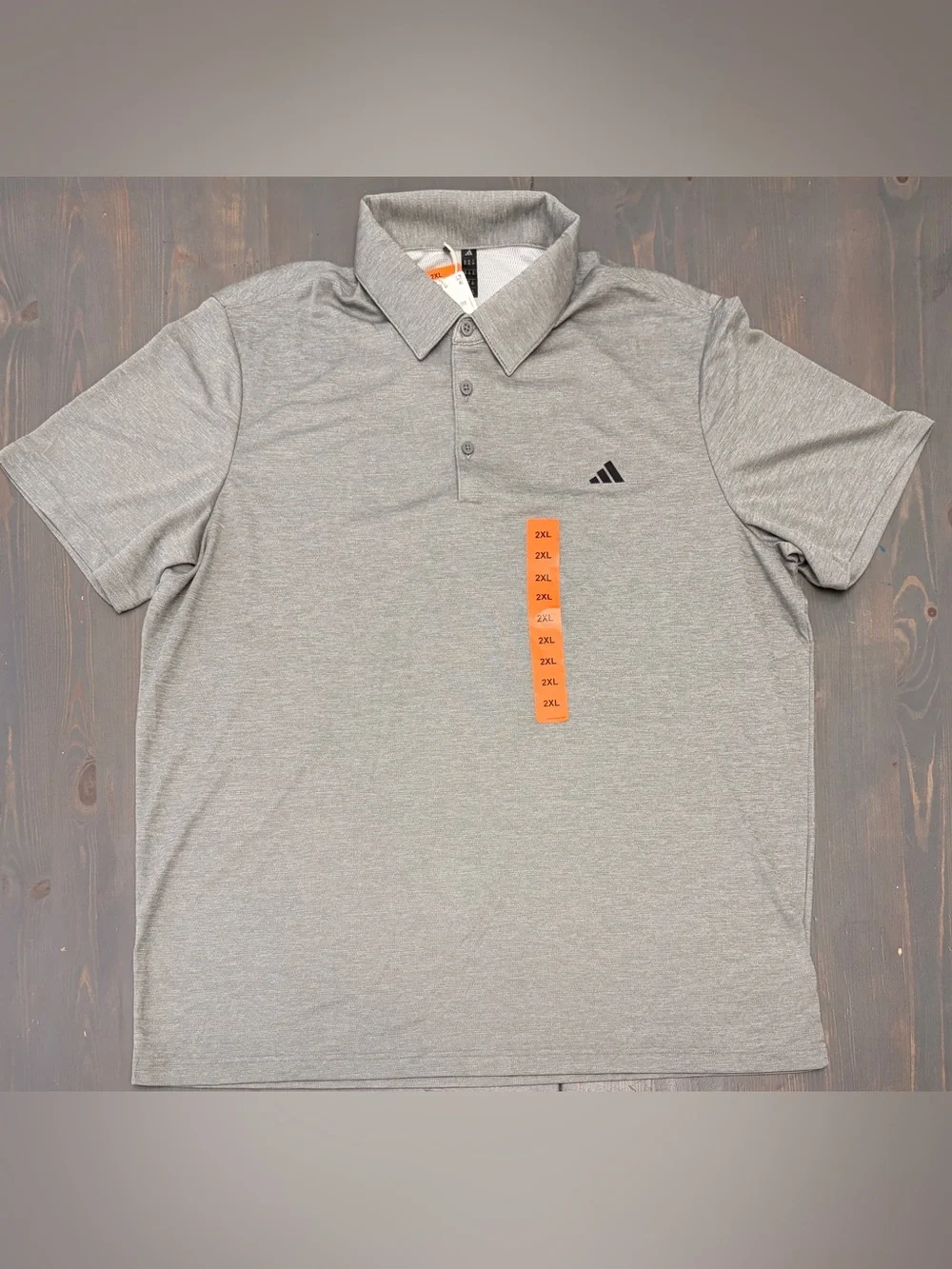 Adidas Value Polo 2 Men’s 2XL Gray Performance Golf Polo Shirt NWT KG9138